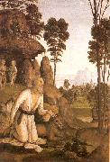 PERUGINO, Pietro St. Jerome in the Wilderness oil painting on canvas